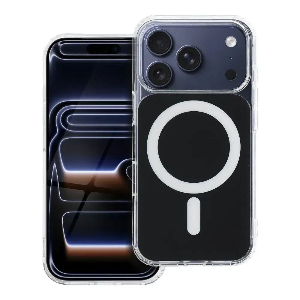 Clear Fusion Mag telefono dėklas su MagSafe palaikymu Samsung Galaxy S26 Ultra (S948) juodas