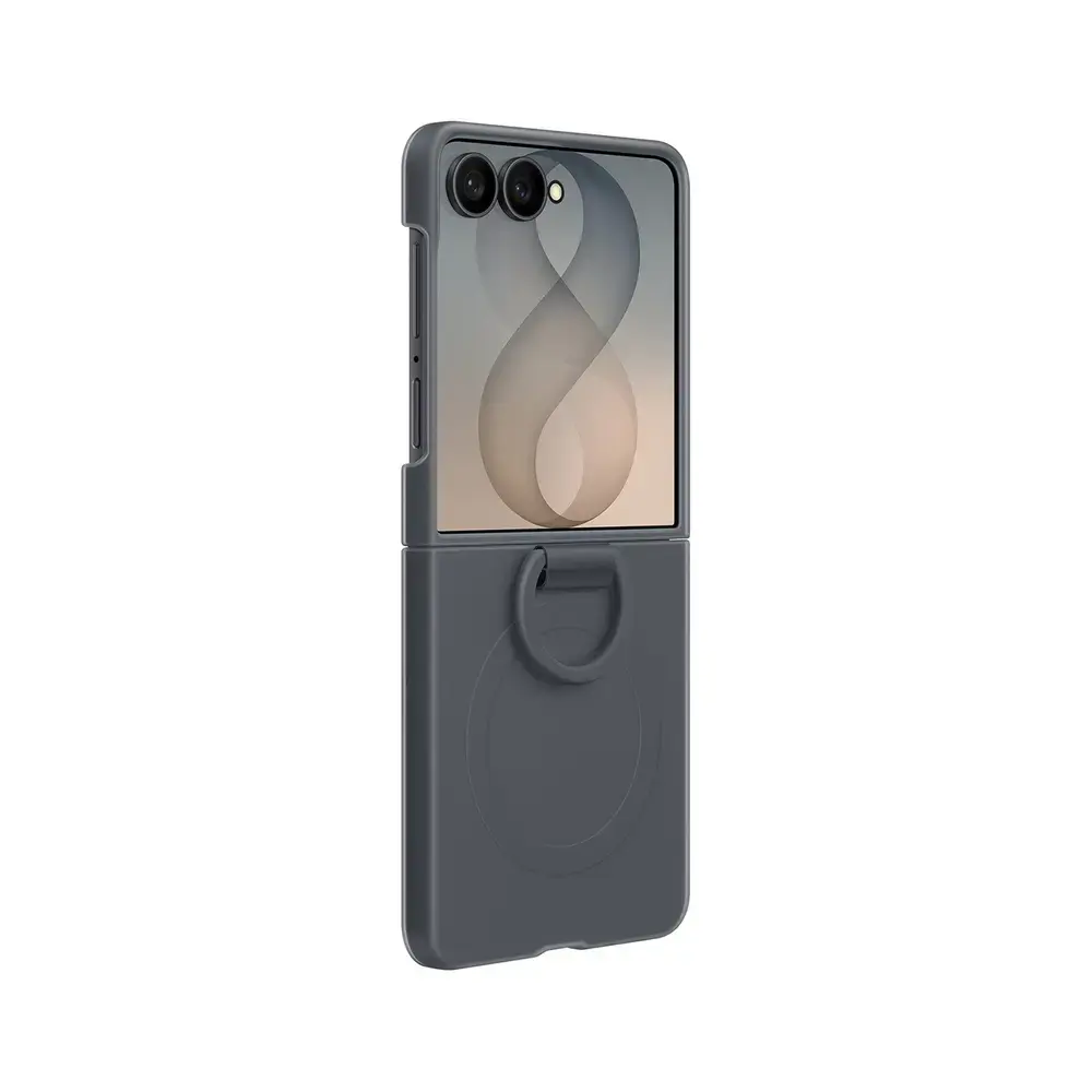 Samsung Silicone Ring Magnet phone case with stand and MagSafe support for Samsung Galaxy Z Flip 8 (F776) black