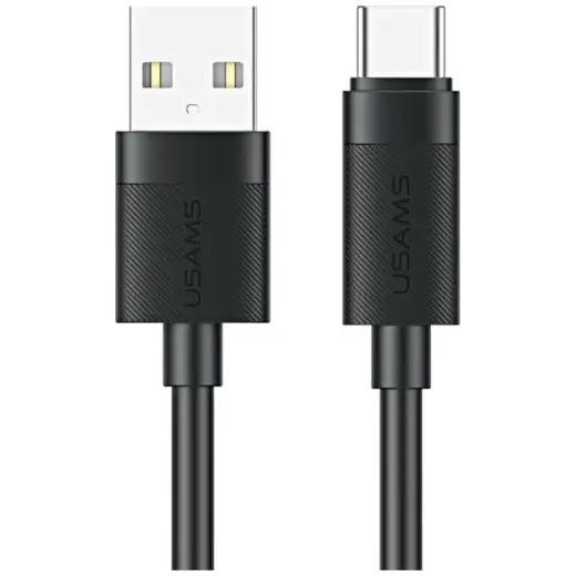 USAMS U94 datu pārraides un uzlādes vads | USB-A uz USB-C | 18W | 1m | melns