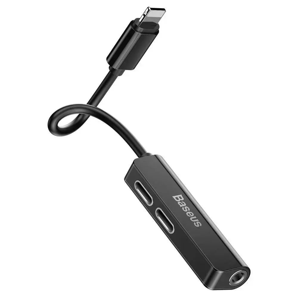 Baseus CALL52-01 Universal audio adapter with charging Lightning -> 3.5mm Black