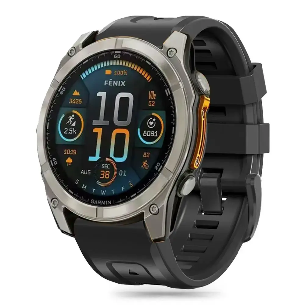 Tech-Protect nutikella rihm Garmin Fenix 5/6/6 Pro/7/8 (47 mm) jaoks | silikoonist | must