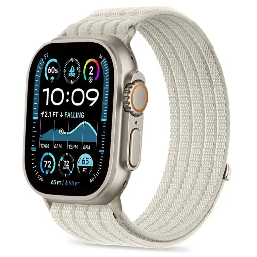 Tech-Protect Nylon Sport smartwatch strap for Apple Watch 8/9/10/11/SE/Ultra (44/45/46/49 mm) | Nylon | beige