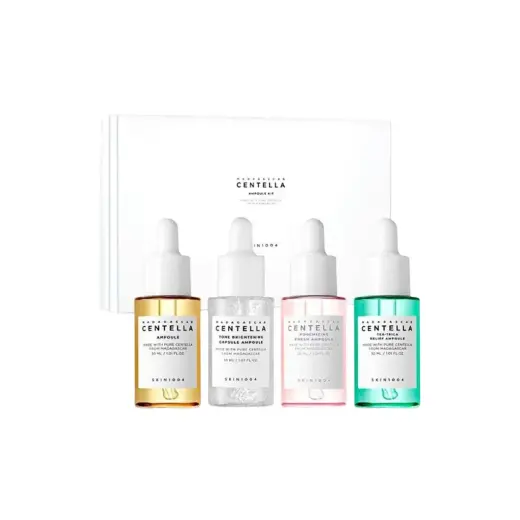 Madagascar Centella Set Skin1004: Poremizing, Pore-Minimising & Smoothing, Day & Night, Ampoules Treatment Serum, For Face, For Women, 30 ml + Tea-Trica, Smoothing, Day & Night, Ampoules Treatment Serum, For Face, For Women, 30 ml + Tone Brightening, Brightening, Day & Night, Ampoules Treatment Serum, For Face, For Women, 30 ml + Ampoule, Calming, Day & Night, Ampoules Treatment Serum, For Face, For Women, 30 ml