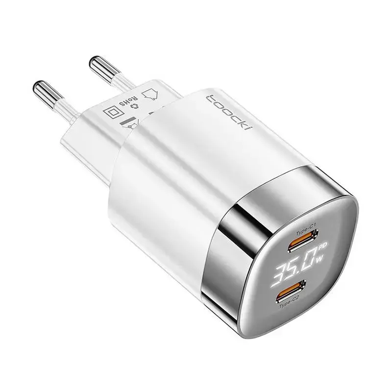 Toocki Charger reisilaadija | 35W | GaN | USB-C | valge
