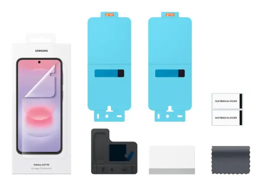 Samsung EF-UA376CTE aizsargplēve telefona ekrānam Samsung Galaxy A37 (A376) ar uzstādīšanas rāmi