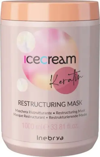 Inebrya Ice Cream keratiiniga taastav mask 1000 ml