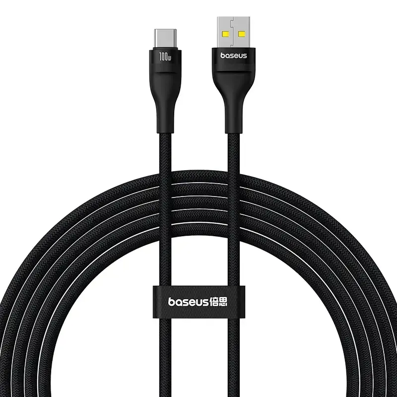 Baseus Flash 2 data transfer and charging cable | USB-A to USB-C | 100W | 2m | black
