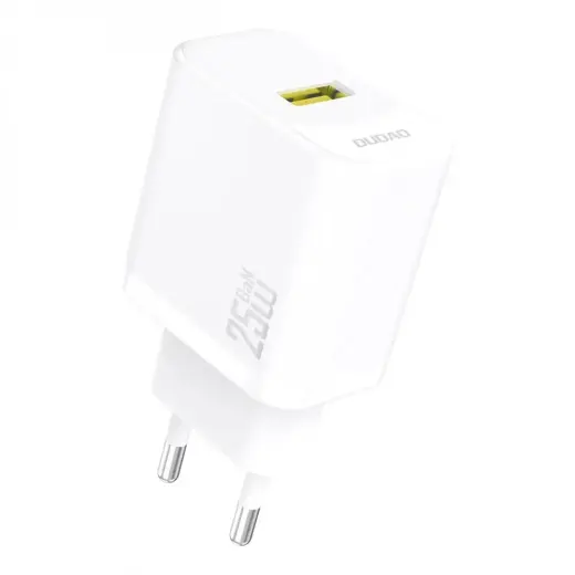 Дорожное зарядное устройство Dudao A27S | 25 Вт | GaN | USB-A | белое