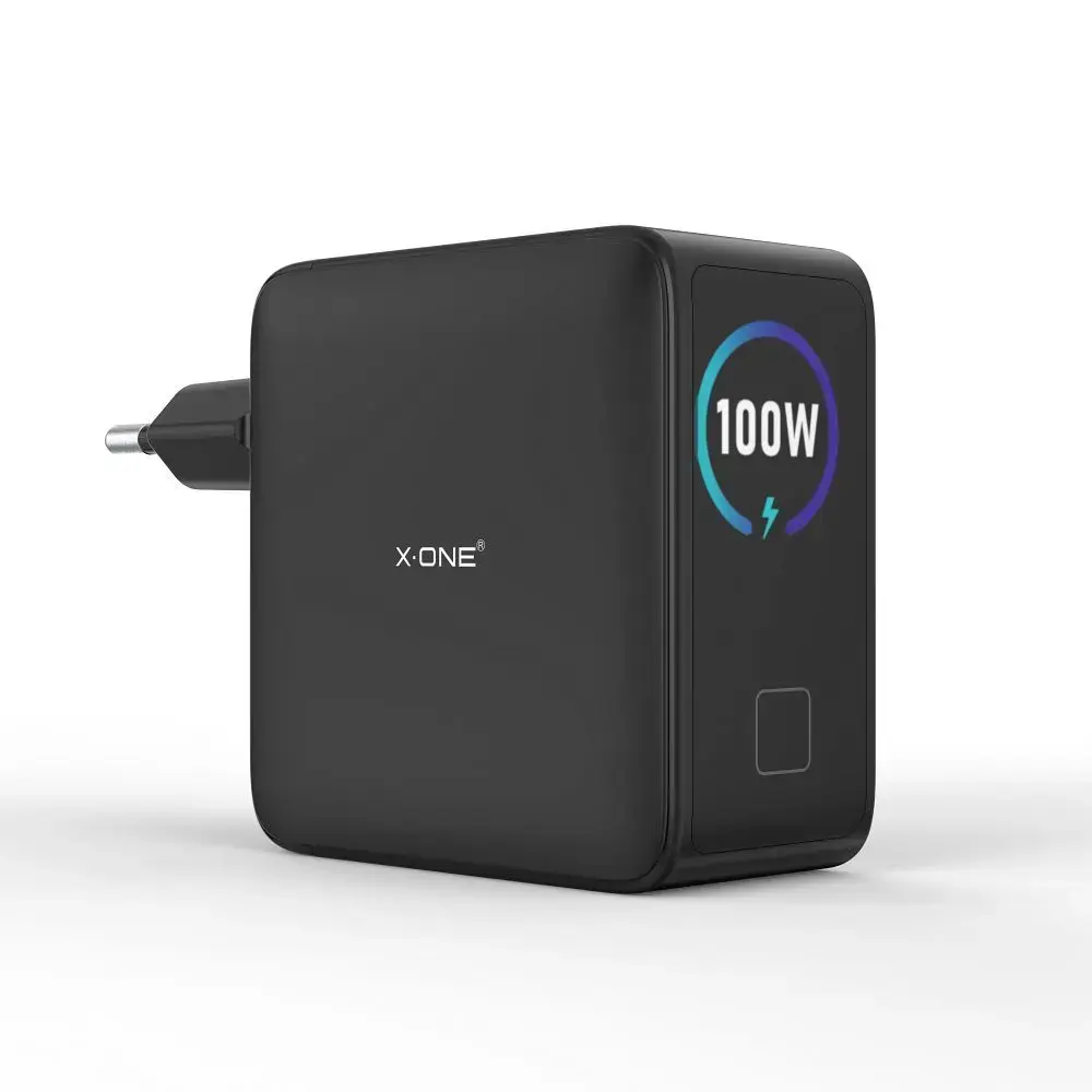 X-One ChargeGo tīkla lādētājs | 100W | GaN | USB-C | melns