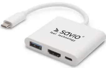 Adapteris Savio USB Type-C - HDMI 