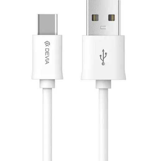 Devia Smart datu pārraides un uzlādes vads | USB-A uz USB-C | 10.5W | 1m | balts