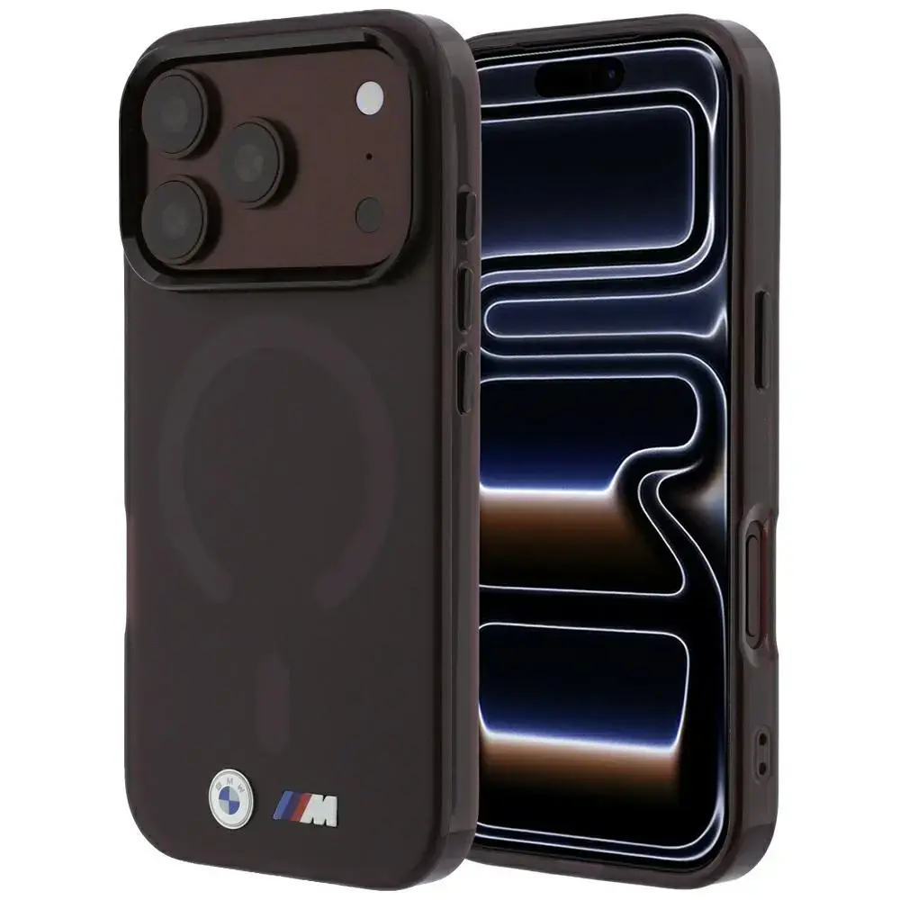 BMW M IML Frosted Metal Logo & Trims чехол с поддержкой MagSafe для телефона iPhone 17 Pro Max | iPhone 18 Pro Max красный
