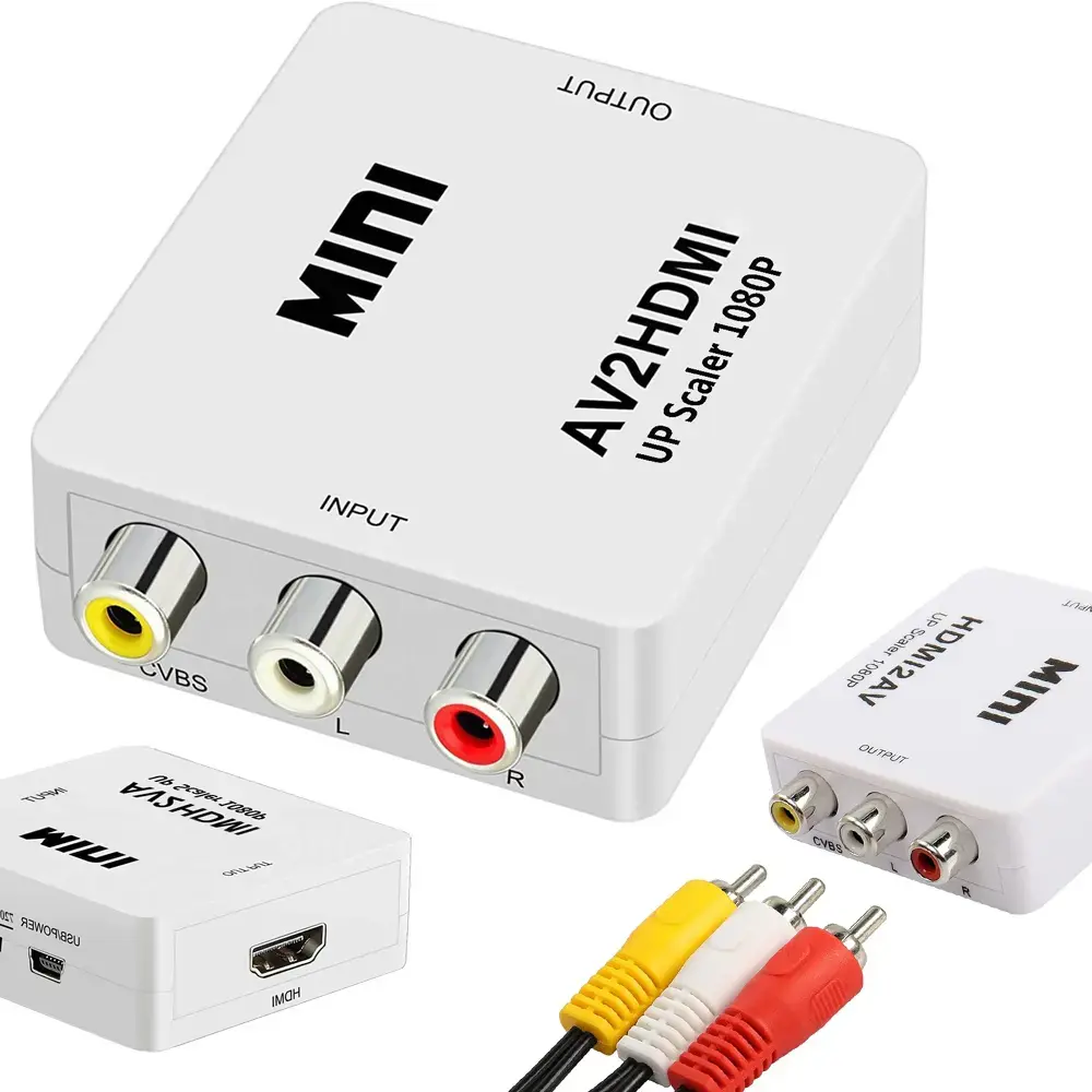 Fusion video signāla pārveidotājs no RCA uz HDMI (+Audio)balts