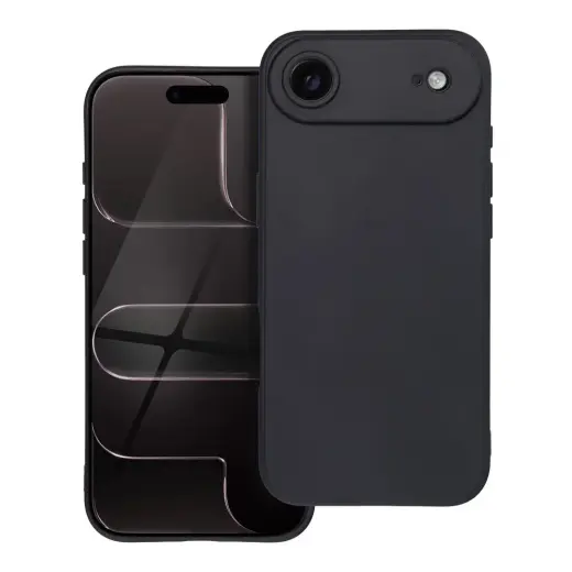 Matt telefono dėklas iPhone 17 Air juodas