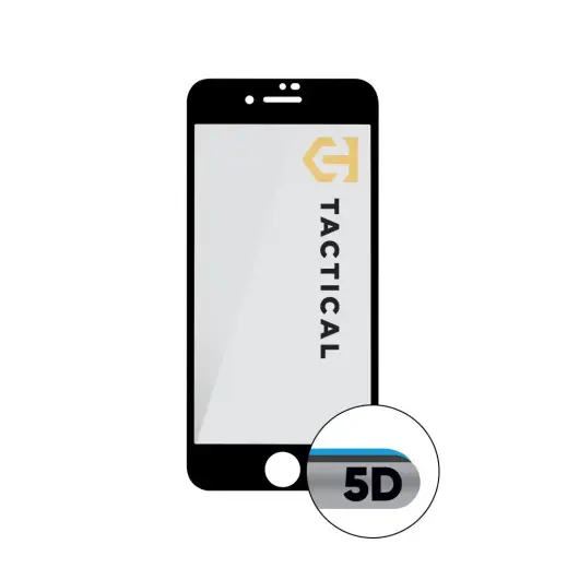 Tactical Glass Shield 5D karastatud klaas telefonile iPhone 7 | iPhone 8 | iPhone SE 2020 | iPhone SE 2022 must