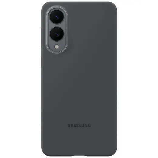Samsung silikoninis telefono dėklas, skirtas Samsung Galaxy S25 Edge, juodas