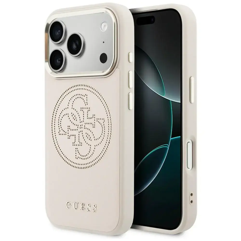 Guess Perforated 4G phone case with MagSafe support for iPhone 17 Pro Max pink