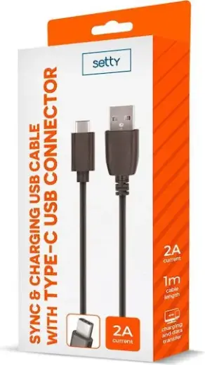 Кабель Setty | USB-A — Micro USB | 10 Вт | 1 м | черный