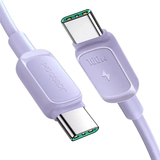 Joyroom S-CC100A14 datu pārraides un uzlādes vads | USB-C uz USB-C | 100W | 1.2m | violets