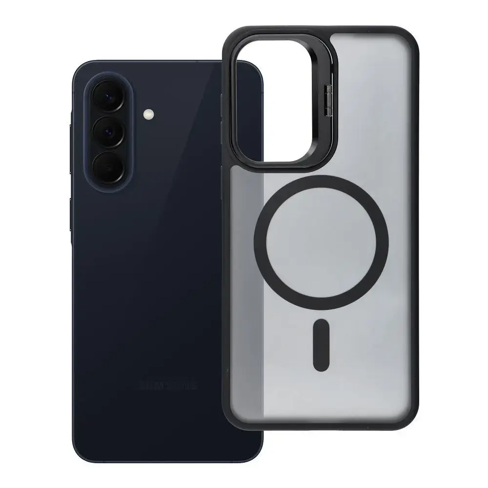 Forcell F-Protect Shadow Stand Premium telefono dėklas su stovu ir MagSafe palaikymu Samsung Galaxy A57 (A576) juodas