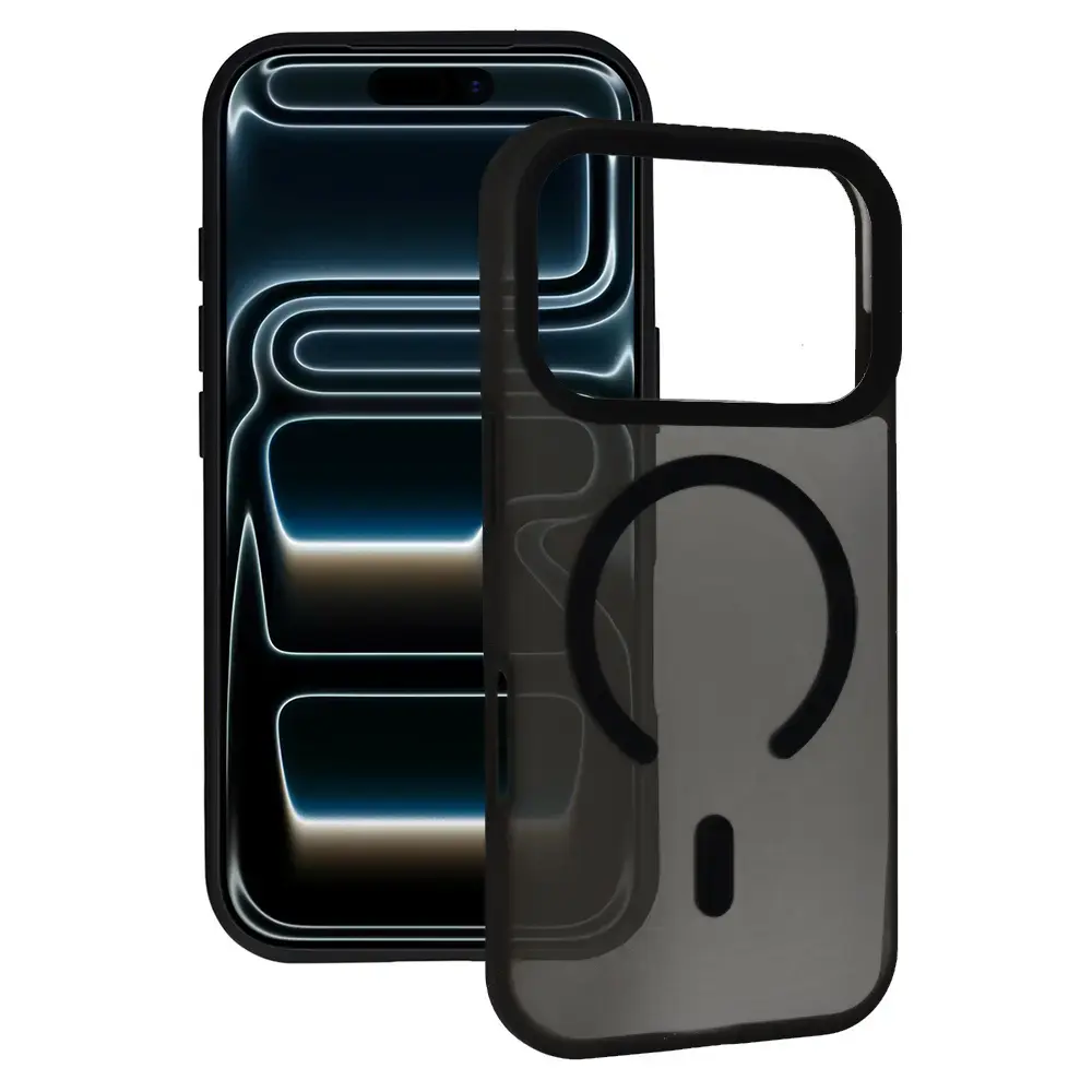 Tel Protect Mist Matte telefono dėklas su MagSafe palaikymu Samsung Galaxy A17 5G (A176) juodas