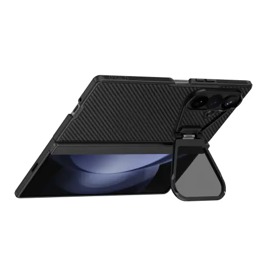 Nillkin CamShield Prop maciņš ar statīvu telefonam Samsung Galaxy Z Fold 8 Ultra (F976) melns (ar kameras aizsargu)