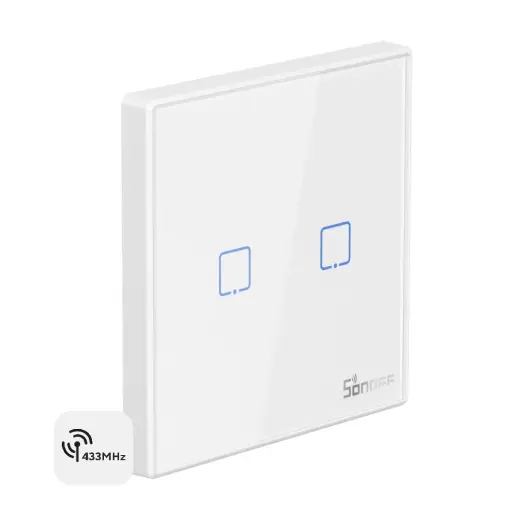 Wireless touch wall RF switch Sonoff T2EU2C-RF