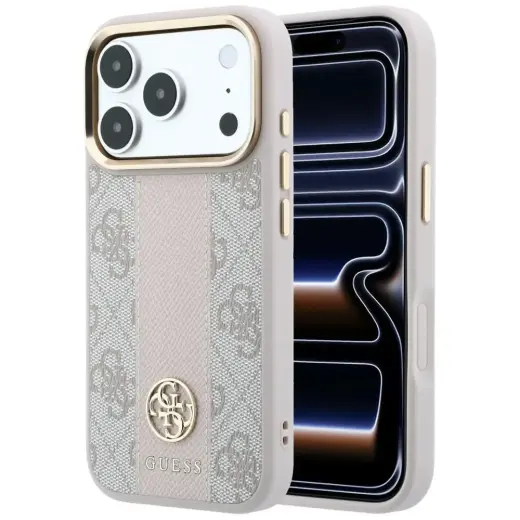 Guess 4G with Stripe Round and Classic Logos maciņš ar MagSafe atbalstu telefonam iPhone 18 Pro Max | iPhone 17 Pro Max
