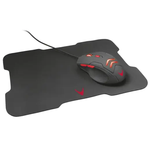 Varr VSETMPX4 žaidimų pelė + pelės kilimėlis 800–3200 DPI | USB