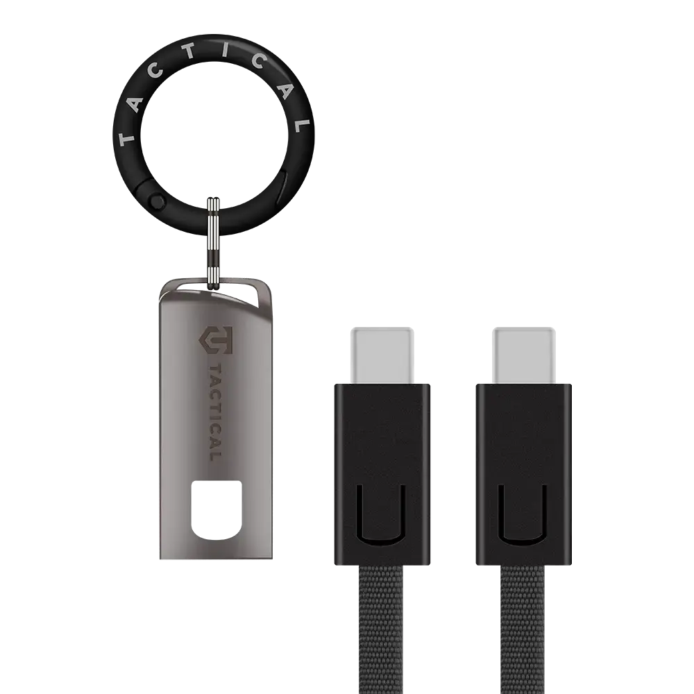 Tactical OODA Loop datu pārraides un uzlādes vads | USB-C uz USB-C | 60W | melns