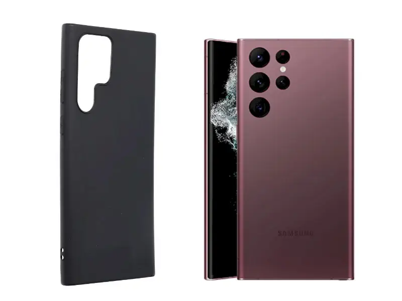 Fusion soft matte back case silicone for Samsung S908 Galaxy S22 Ultra black