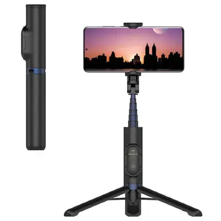Samsung C&T selfie stick + statīvs ar Bluetooth tālvadības pulti melns