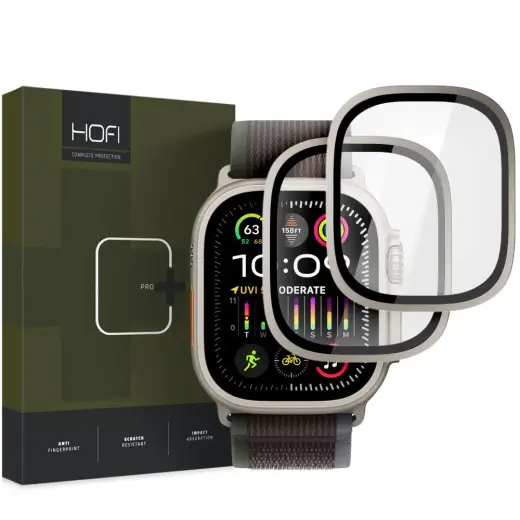Hofi aizsargstikls priekš Apple Watch Ultra 1/2 (49 mm) | sudraba (2 gab.)