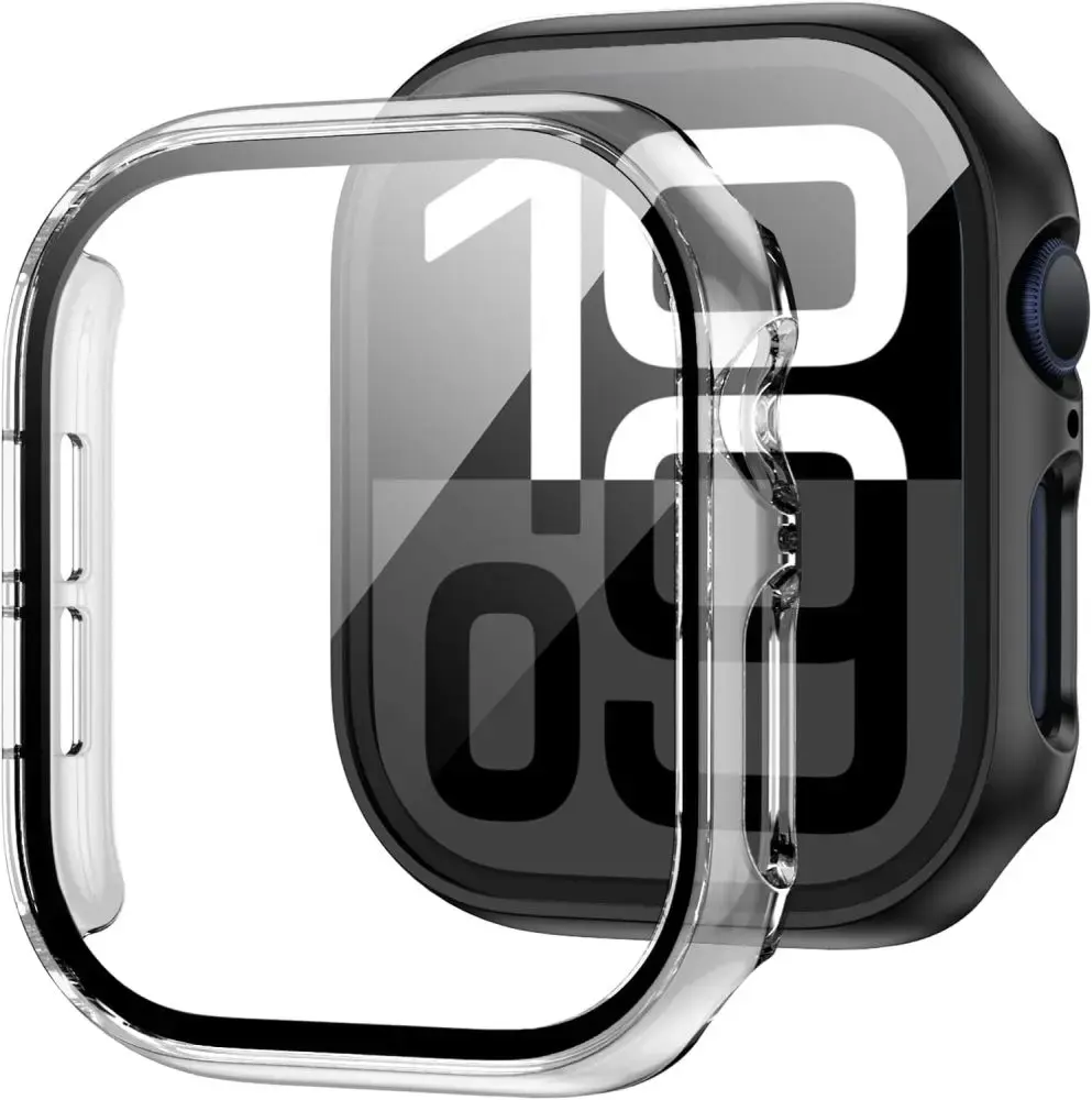 Tech-Protect Defense360 nutikella ümbris Apple Watch Series 10 (46 mm) jaoks | sisseehitatud klaasiga | läbipaistev