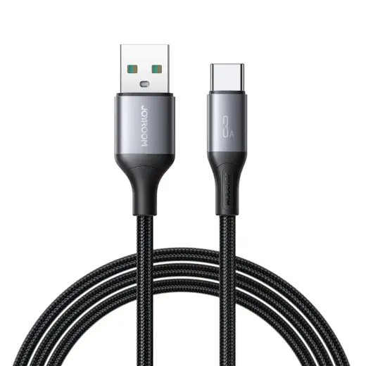 Joyroom S-A28 Flash Series datu pārraides un uzlādes vads | USB-A uz USB-C | 15W | 2m | melns