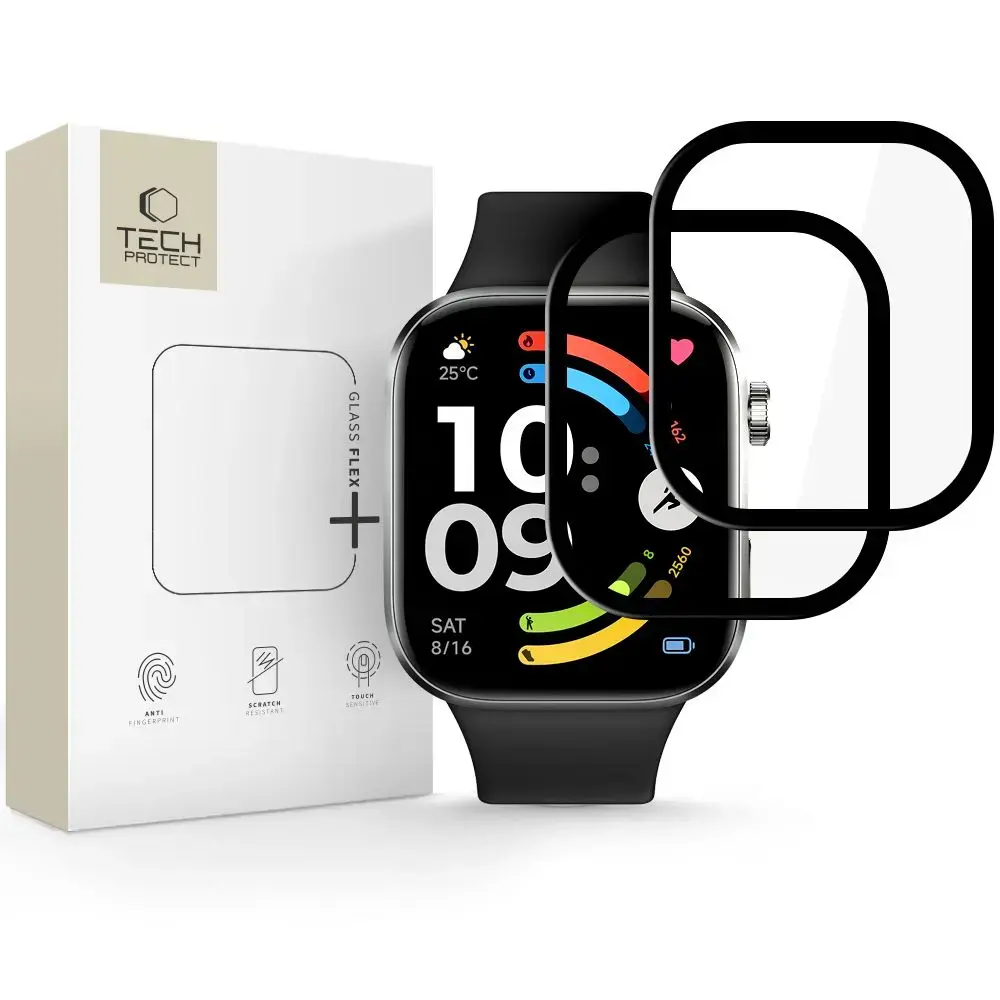 Tech-Protect tempered glass for Redmi Watch 6 | black (2 pcs.)