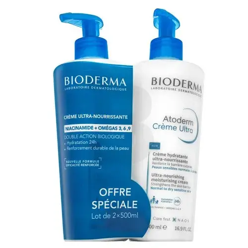 Bioderma Atoderm Nourishing Ultra-Nourishing Moisturising Cream 2 x 500 ml 