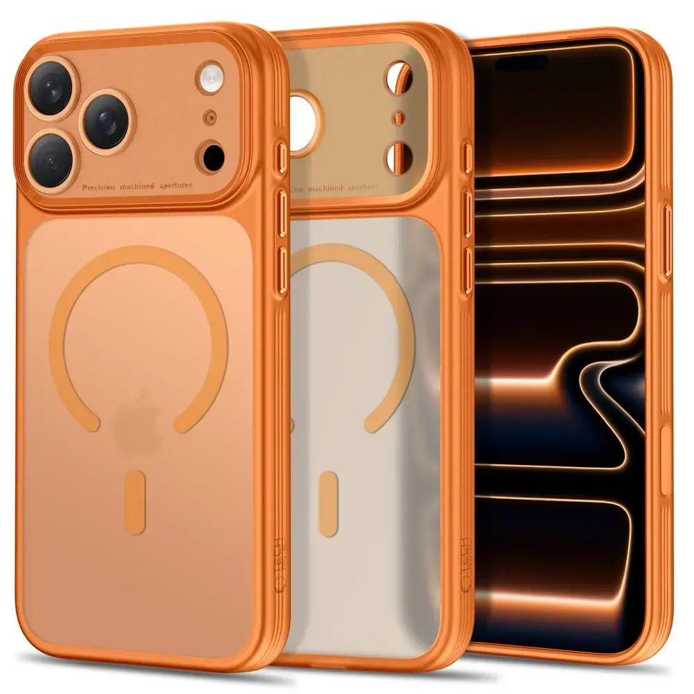 TECH-PROTECT MAGPRIME telefono dėklas su MagSafe palaikymu iPhone 17 Pro | iPhone 18 Pro oranžinis