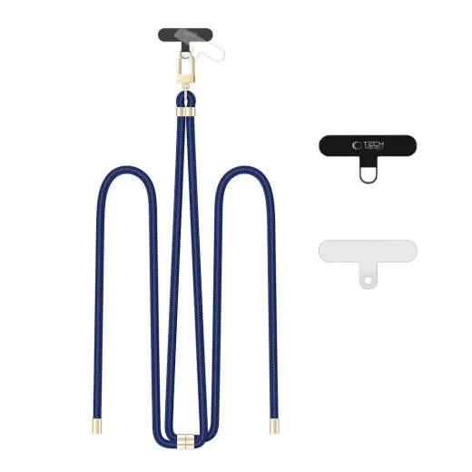 TECH-PROTECT C7S ROPE CROSSBODY STRAP NAVY BLUE|GOLD