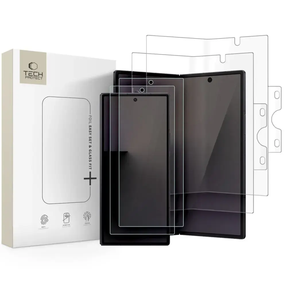 Tech-Protect Easy Set Fit+ karastatud kaitseklaas telefonile Samsung Galaxy Z Fold 8 Ultra (F976) (4 tk.)