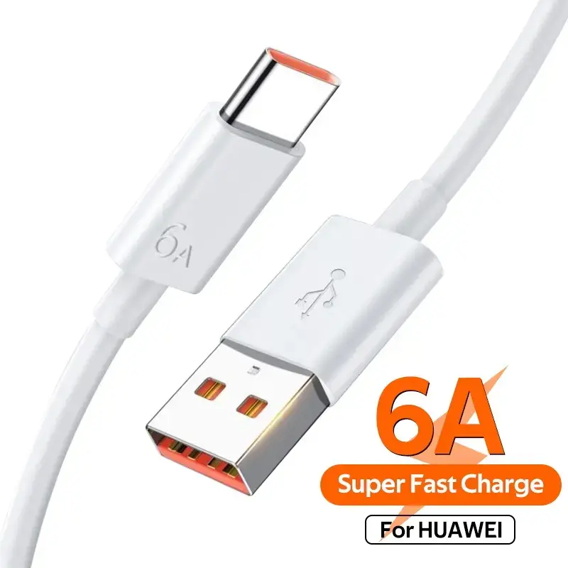 Huawei провод для передачи данных и зарядки | USB-A на USB-C | 66W | 1m | белый (OEM)