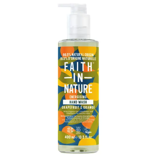 Faith In Nature, Grapefruit & Orange, 99% Natural Ingredients, Cleansing, Liquid Soap, For Hands, 400 ml