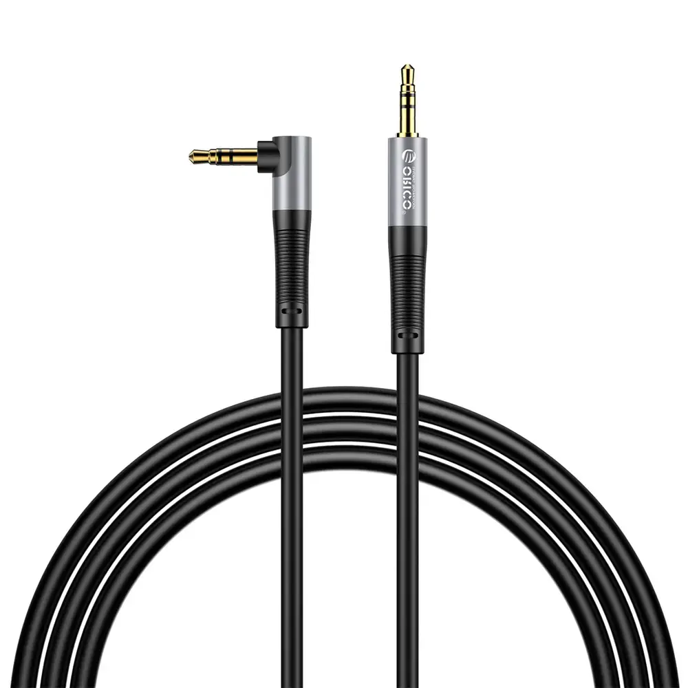 Orico AXW Mini Jack 3.5mm Male to Male Angled Audio Cable 2m - Black
