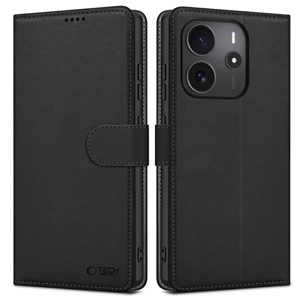 Tech-Protect book type phone case for Redmi Note 14 4G black
