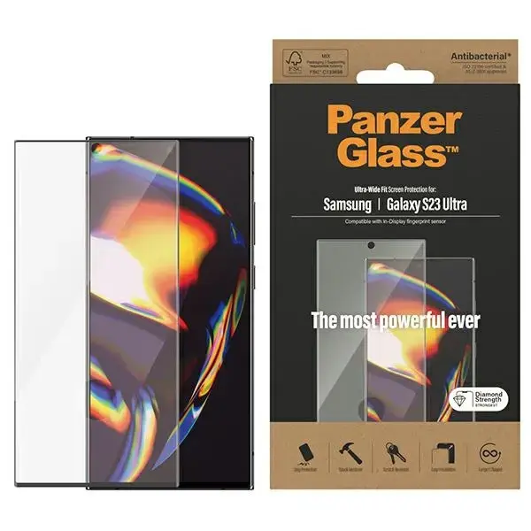 PanzerGlass Ultra-Wide Fit grūdintas stiklas telefonui Samsung Galaxy S23 Ultra