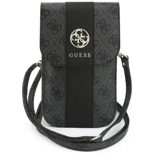Phone bag Guess 4G & Classic Logos Stripe Strap black