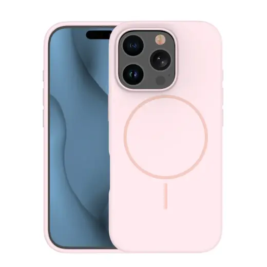 Fusion silicone Thin чехол с поддержкой MagSafe для телефона iPhone 16 Pro Max розовый