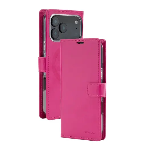 Mercury BlueMoon Diary MagSafe Case for iPhone 17 Pro Max / 18 Pro Max Hot Pink