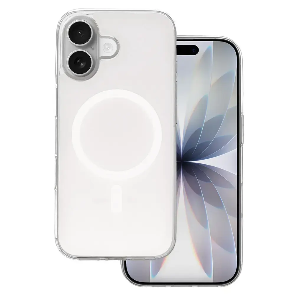 Glossy maciņš ar MagSafe atbalstu telefonam iPhone 17 balts