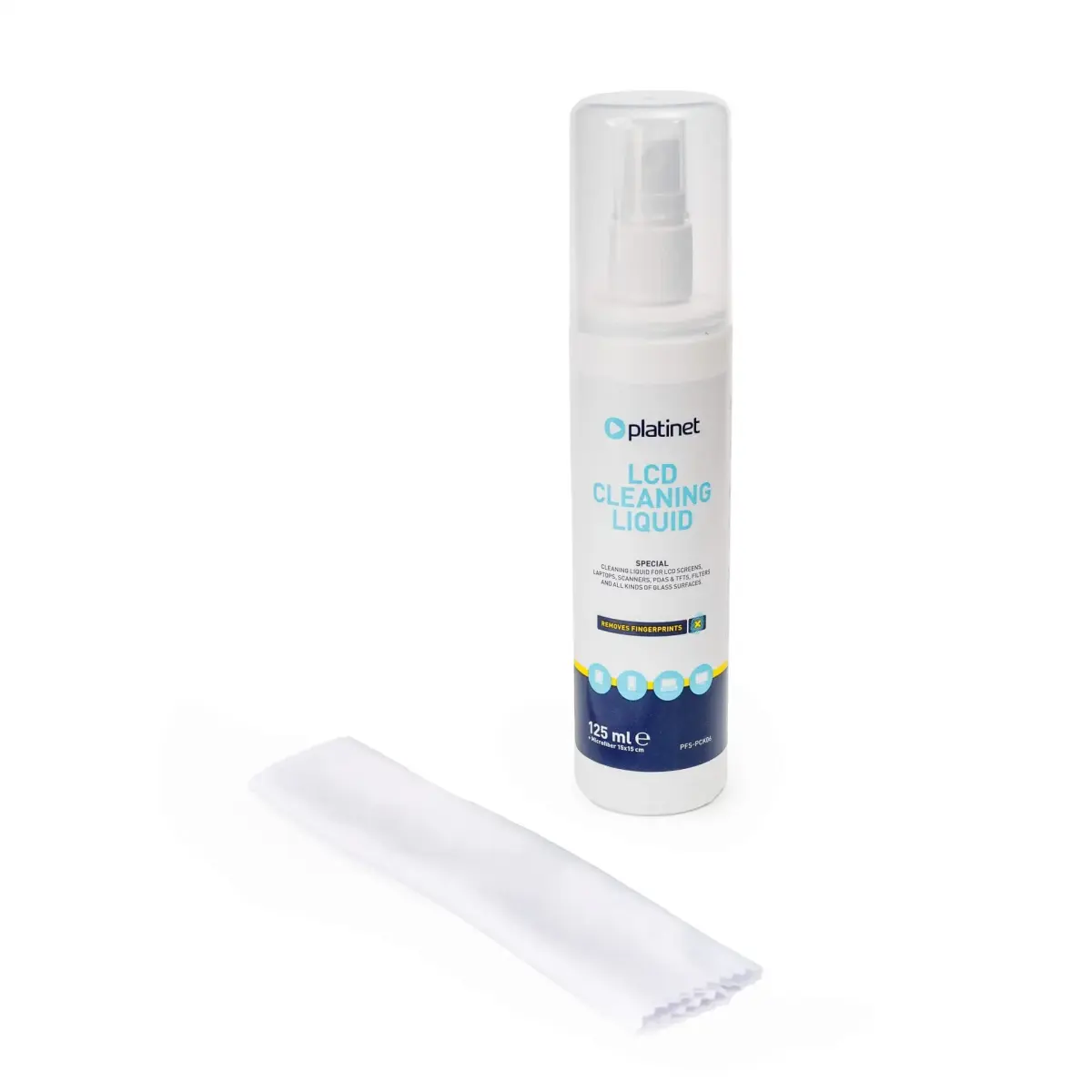 Platinet PFS-PCK06 Cleaner Set for LCD | TFT Displays + Microfibre Nano Clothmicrofiber Cloth 125 ml